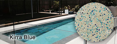 Kirra Blue Glass Pebble interior pool finish