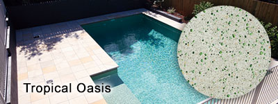 Tropical Oasis Glass Pebble interior pool finish